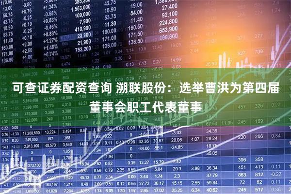 可查证券配资查询 溯联股份：选举曹洪为第四届董事会职工代表董事