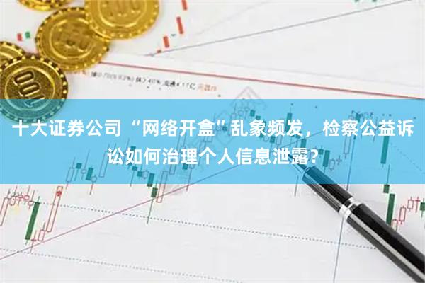 十大证券公司 “网络开盒”乱象频发，检察公益诉讼如何治理个人信息泄露？
